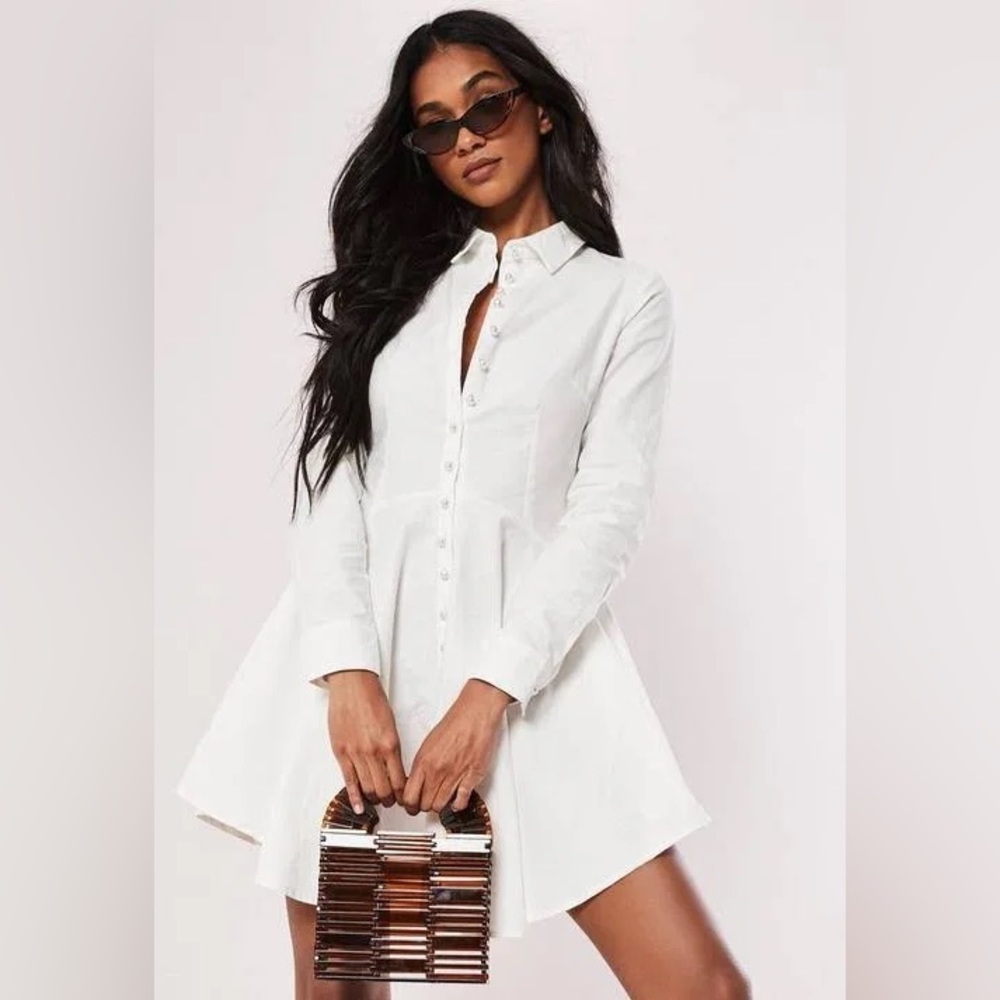 Missguided White Shirt Dress